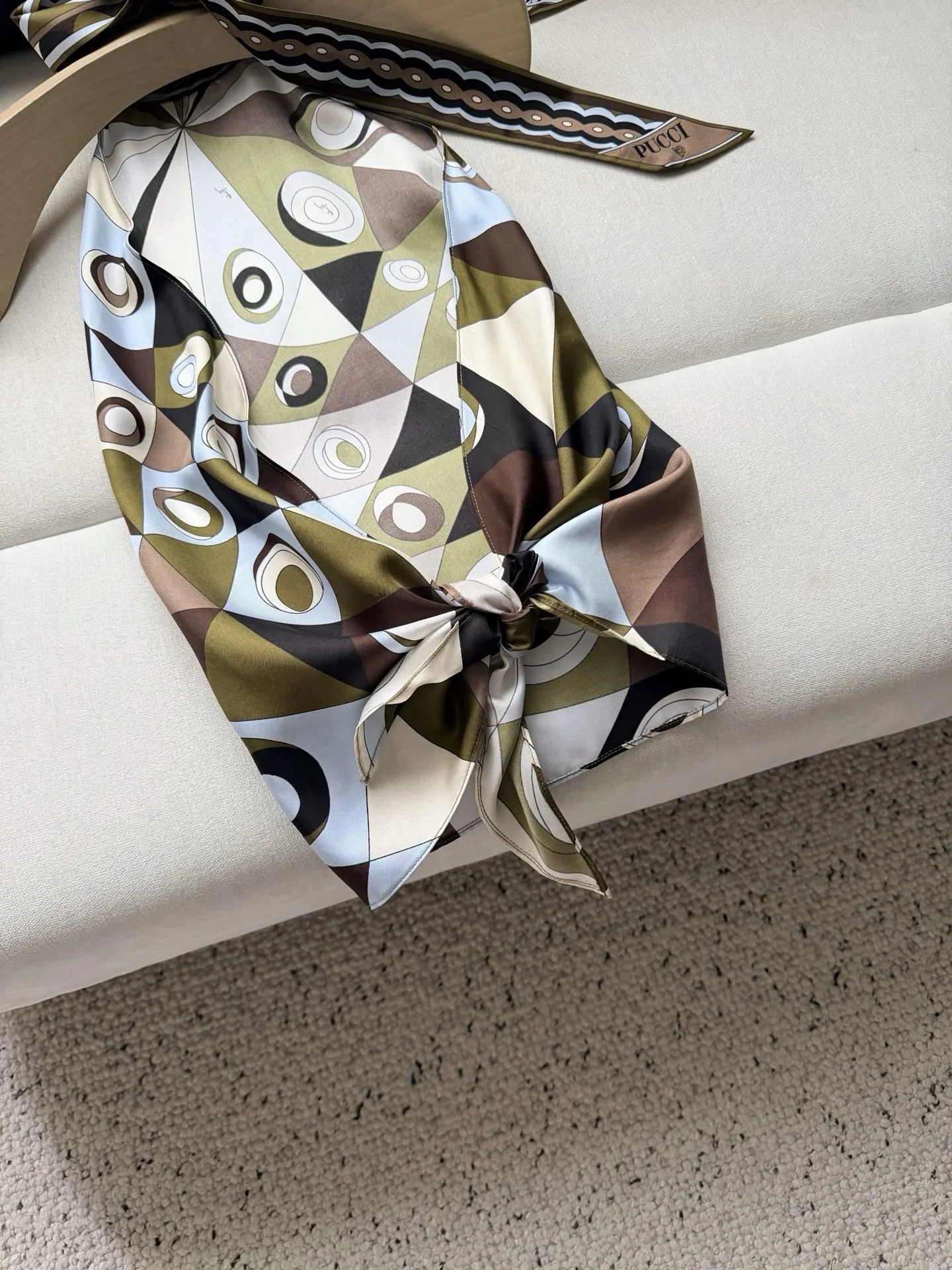 PUCCI Shirts Silk Twill Brown-Blue One Size C25202609060955 - Image 7