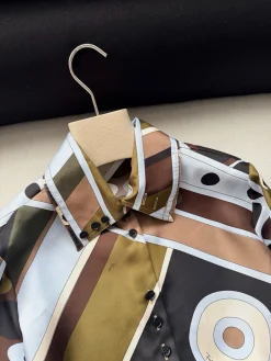 Alternative view of PUCCI Shirts Silk Twill Brown-Green 36-42 E15202609060959