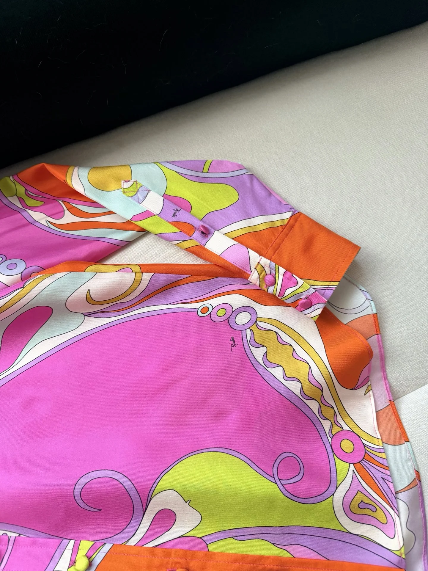 PUCCI Shirts Silk Twill Orange-Pink-Purple-Green-White 36-42 F15202609062366 - Image 7