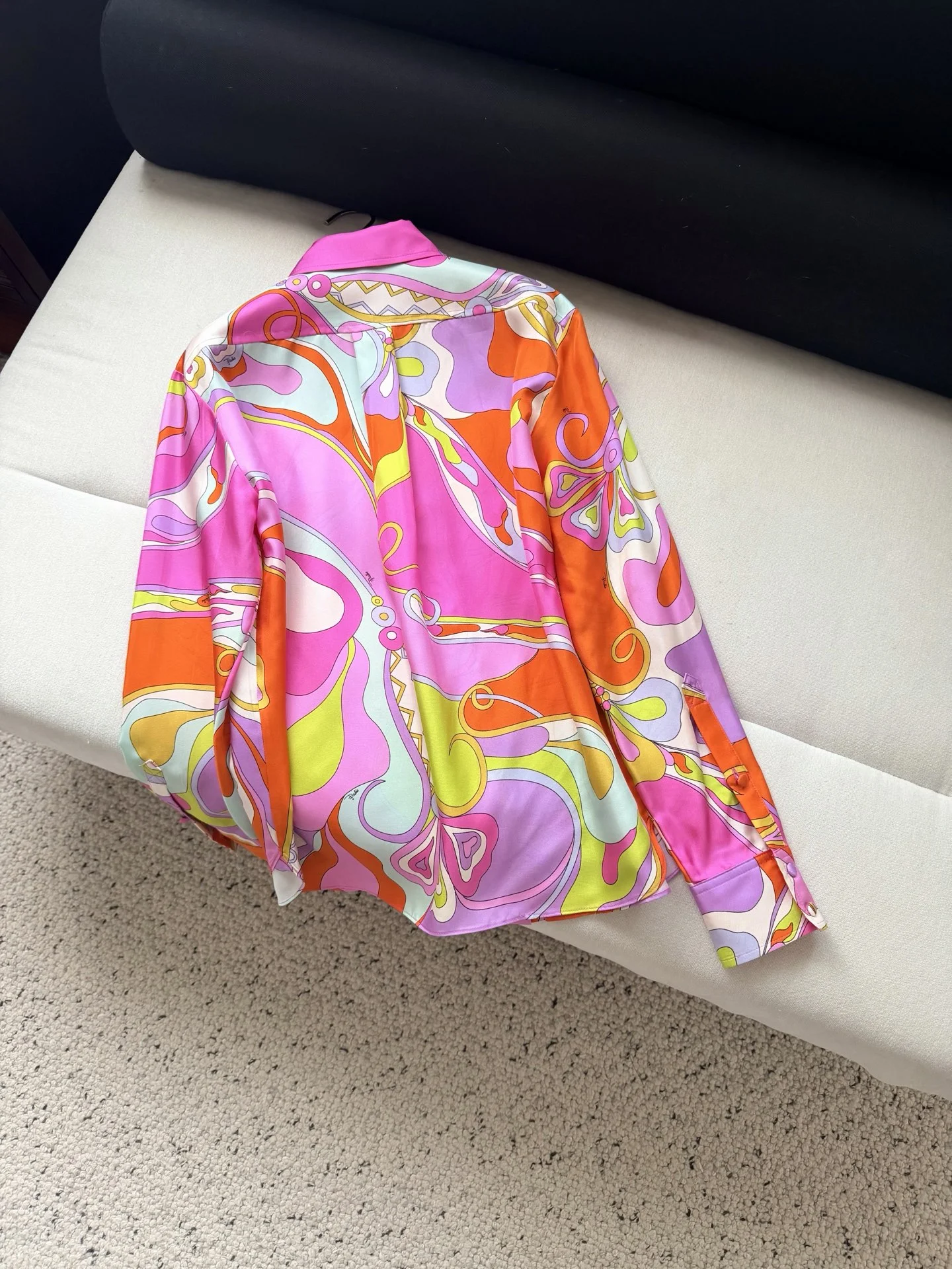 PUCCI Shirts Silk Twill Orange-Pink-Purple-Green-White 36-42 F15202609062366 - Image 9