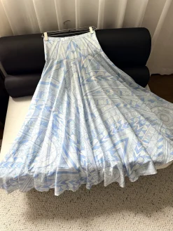 PUCCI Skirts Cotton White-Blue S-XL D15202609060922