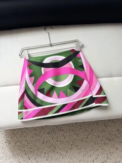 PUCCI Skirts Silk Green-Pink 36-42 D15202609062418
