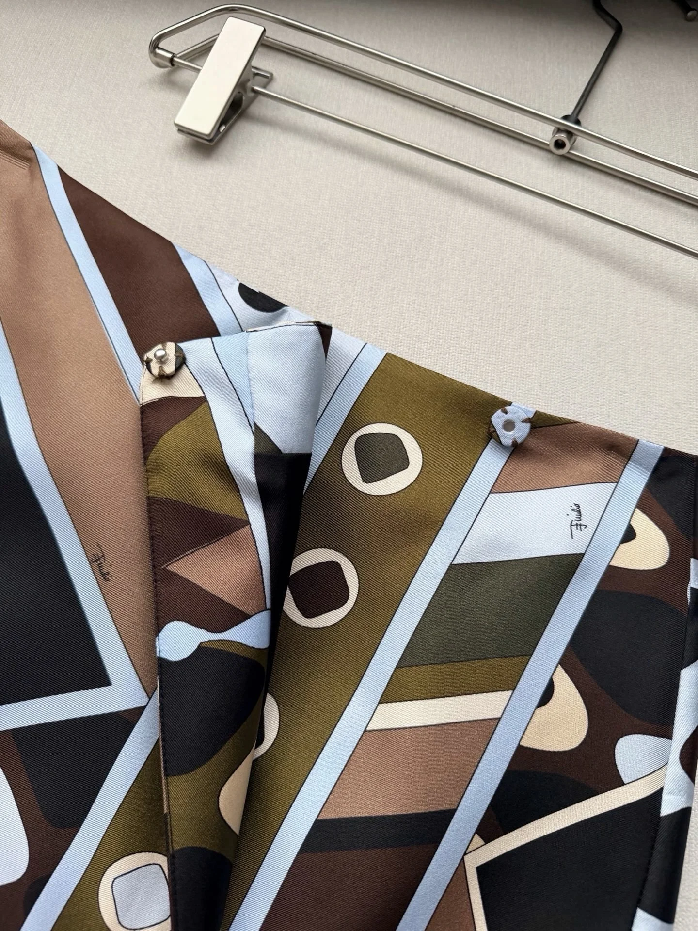 PUCCI Skirts Silk Twill Black-Brown-Olive-Lightblue-White 36-42 D15202609060952 - Image 4