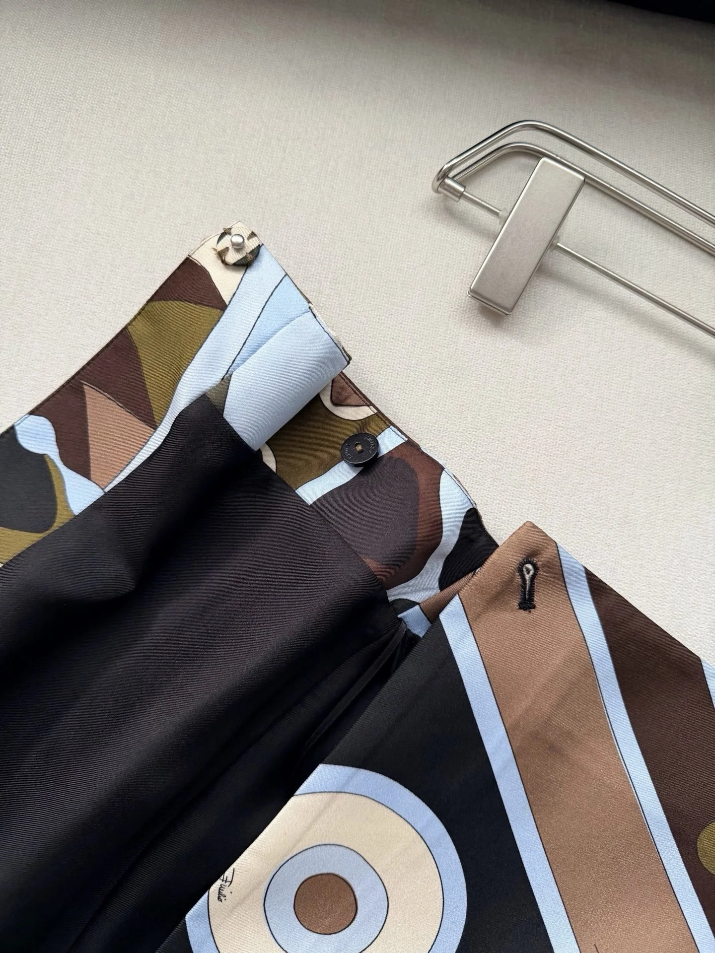 PUCCI Skirts Silk Twill Black-Brown-Olive-Lightblue-White 36-42 D15202609060952 - Image 5