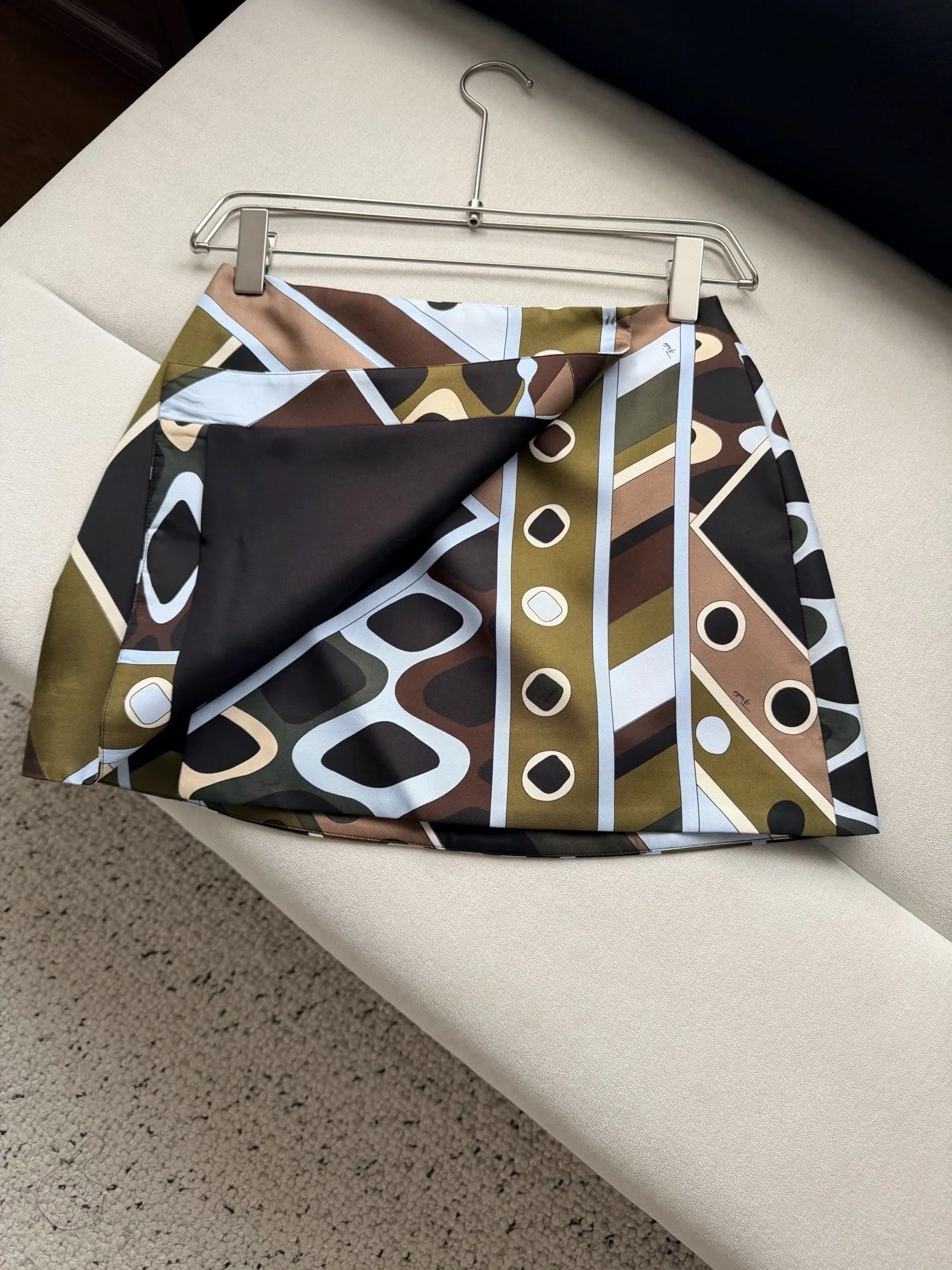 PUCCI Skirts Silk Twill Black-Brown-Olive-Lightblue-White 36-42 D15202609060952 - Image 7