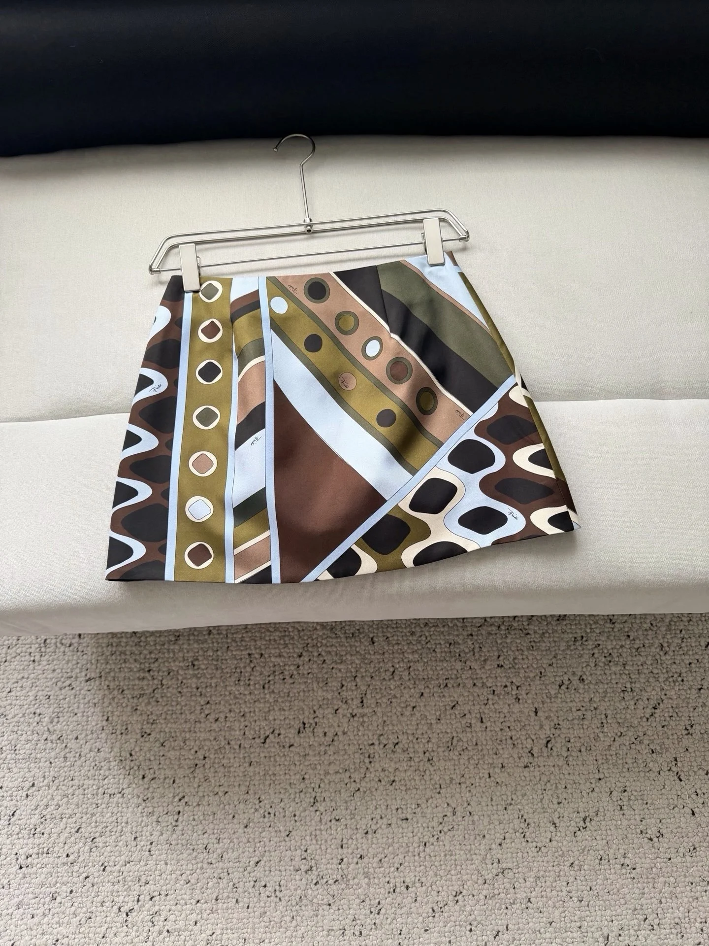PUCCI Skirts Silk Twill Black-Brown-Olive-Lightblue-White 36-42 D15202609060952 - Image 9