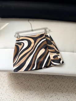 PUCCI Skirts Silk Twill Black-Brown-White 36-42 D15202609060963