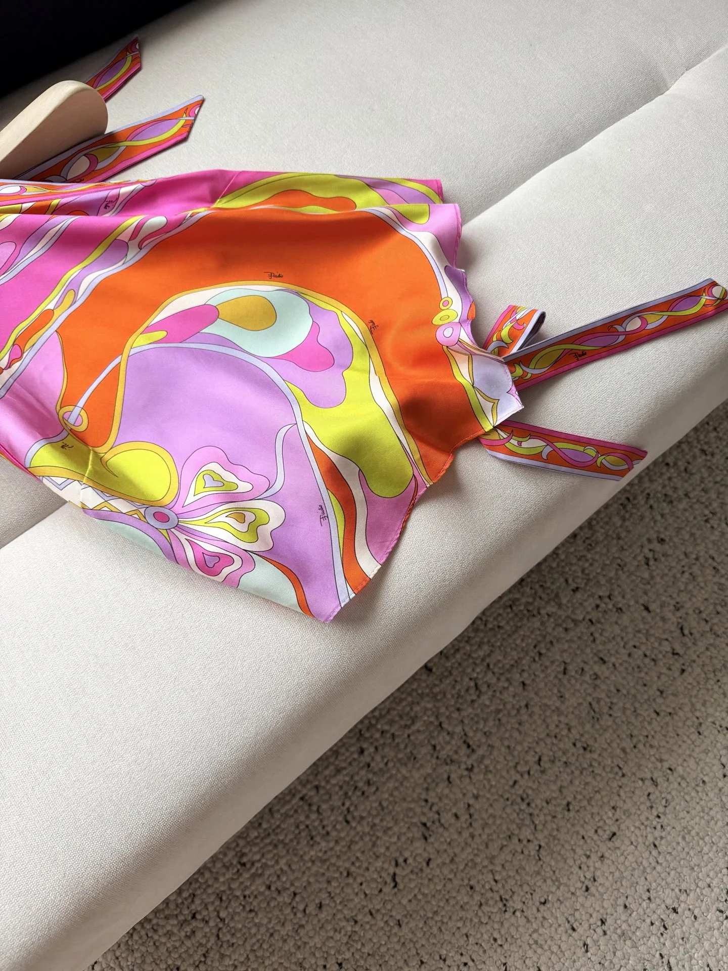 PUCCI Swimwear Silk Twill Pink-Orange-Yellow-Purple One Size C25202609062403 - Image 6