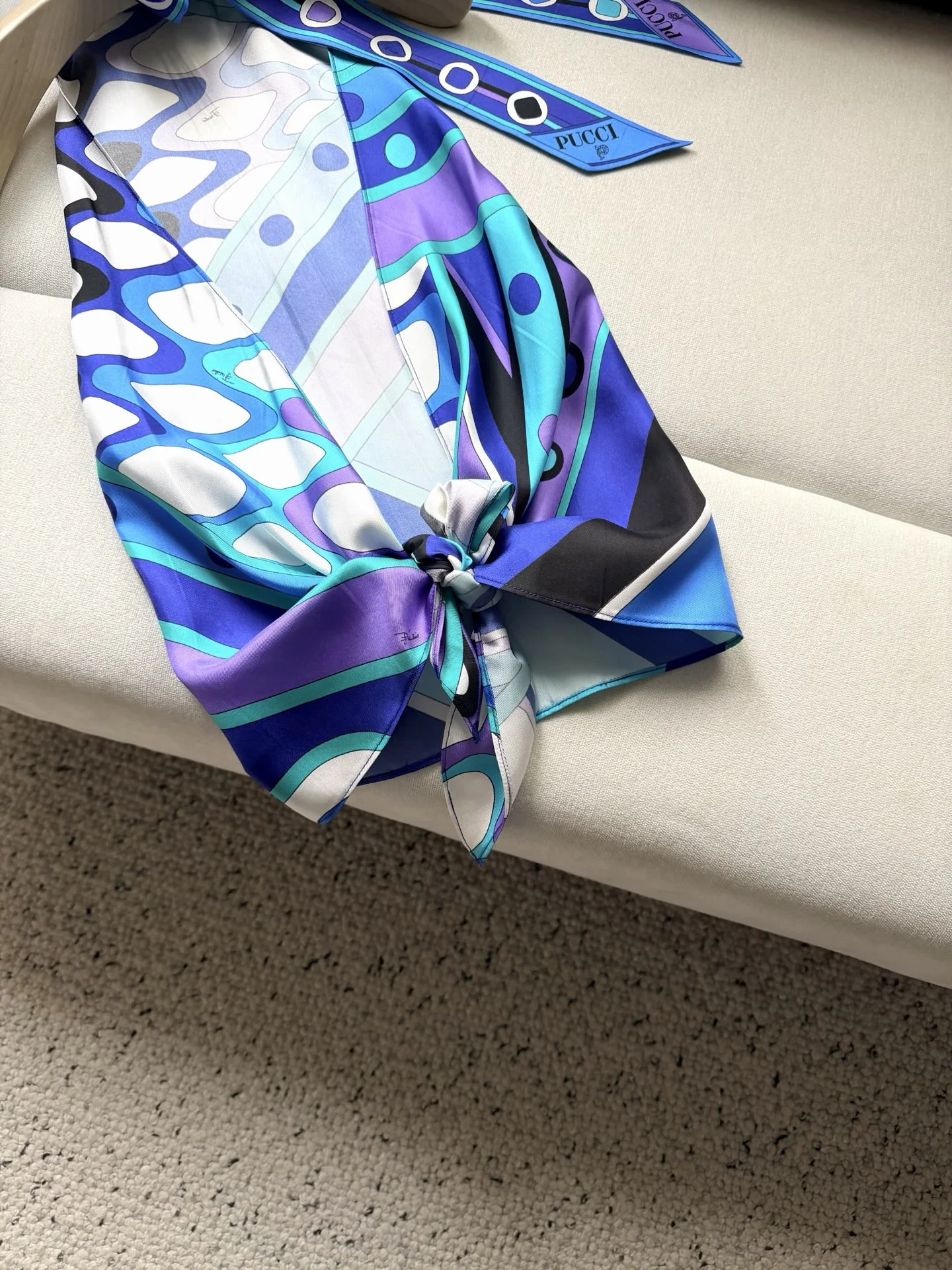 PUCCI T-shirts Silk Blue-Purple One Size C25202609063520 - Image 7