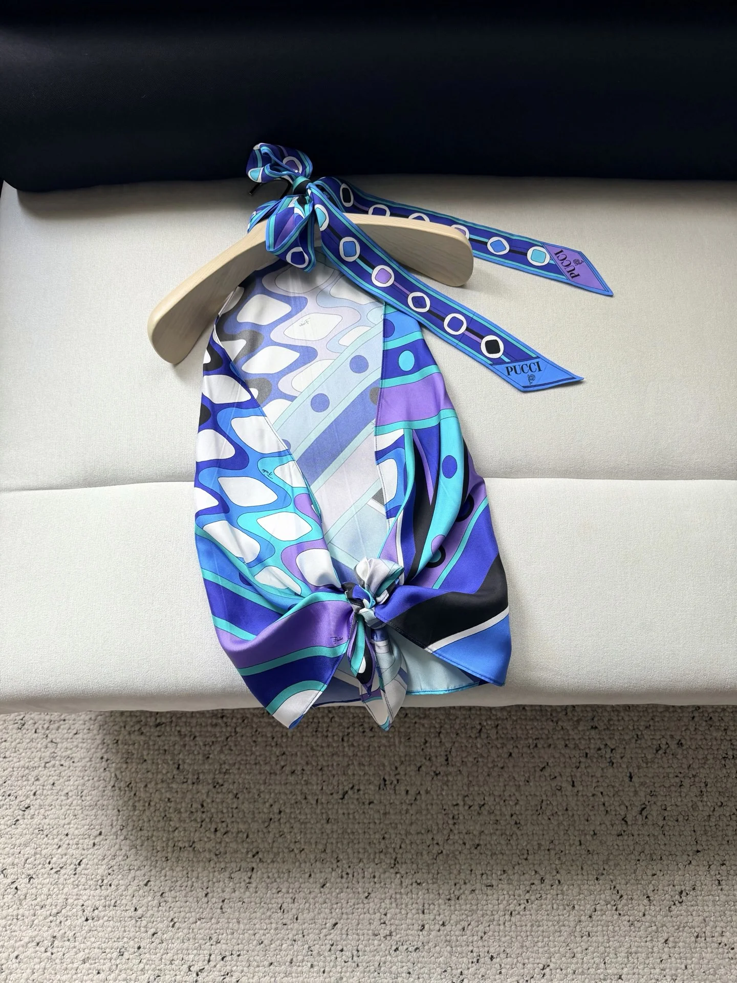 PUCCI T-shirts Silk Blue-Purple One Size C25202609063520 - Image 9