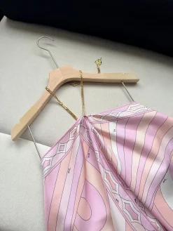 Alternative view of PUCCI T-shirts Silk Twill Pink-Gold One Size C25202609060981