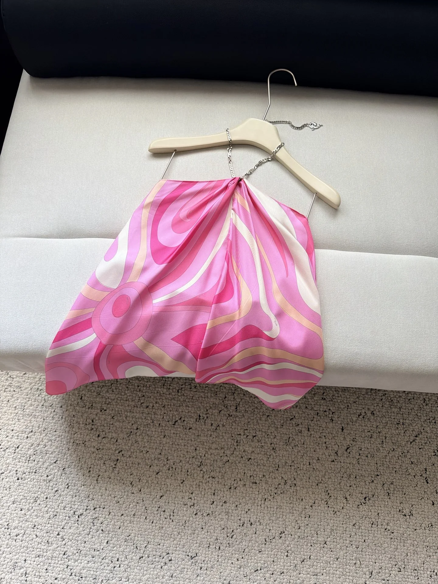 PUCCI T-shirts Silk Twill Pink-White One Size C25202609060926