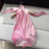 PUCCI T-shirts Silk Twill Pink-White One Size C25202609062382
