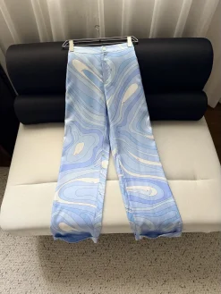 PUCCI Trousers Blue-White S-L E15202609063504