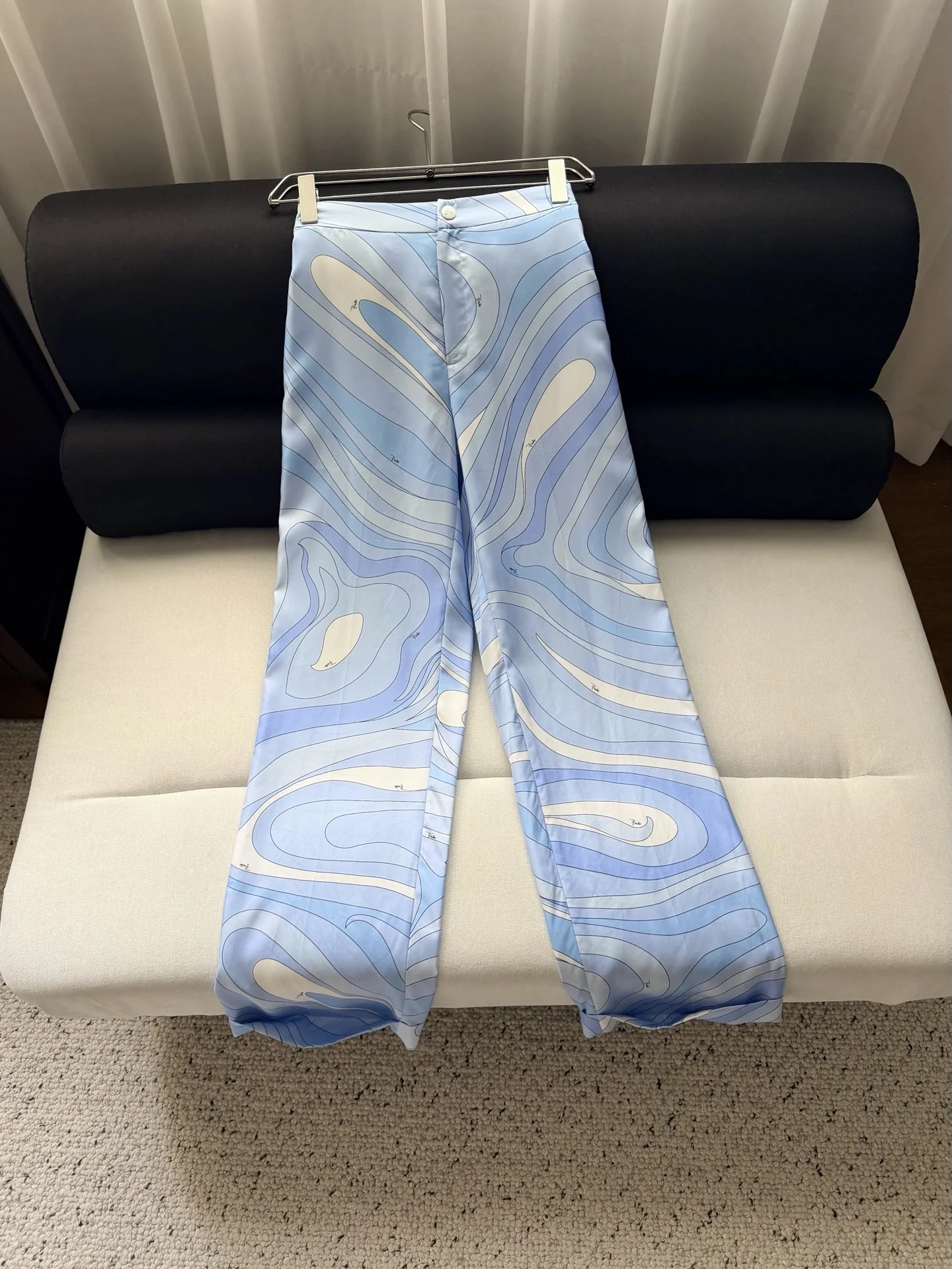 PUCCI Trousers Blue-White S-L E15202609063504