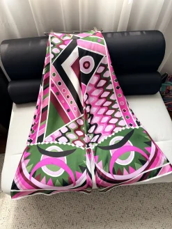 PUCCI Trousers Silk Green-Pink 36-42 F15202609062420