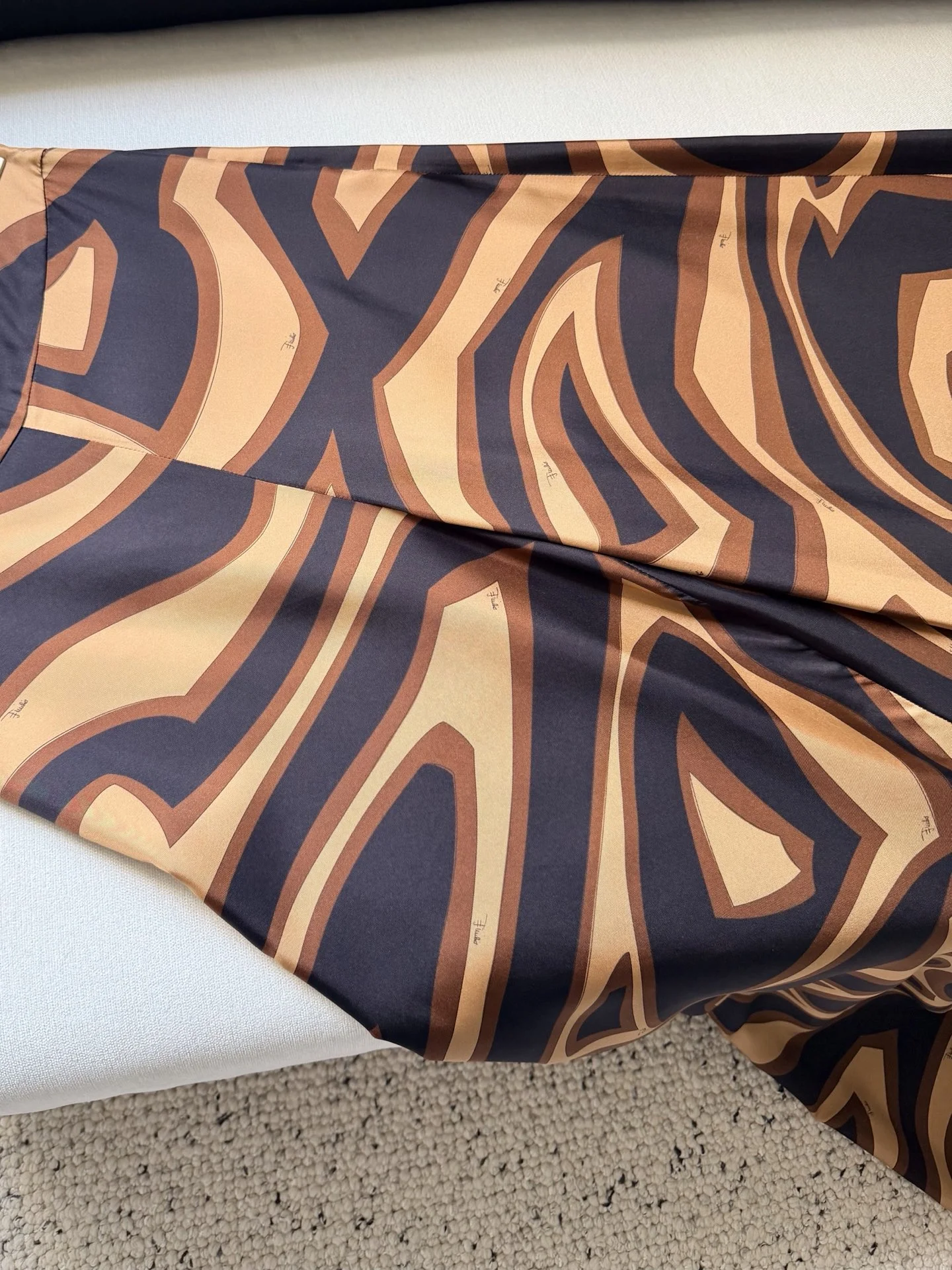 PUCCI Trousers Silk Twill Brown-Black 36-42 E15202609060947 - Image 5