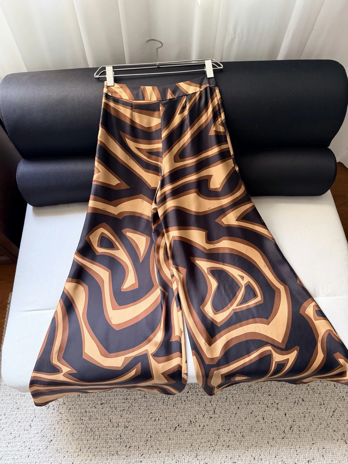 PUCCI Trousers Silk Twill Brown-Black 36-42 E15202609060947 - Image 9