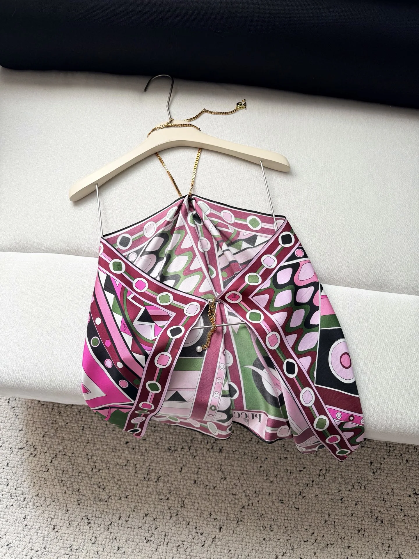 PUCCI Vests Silk Pink-Green-Black-White One Size C25202609062421 - Image 9