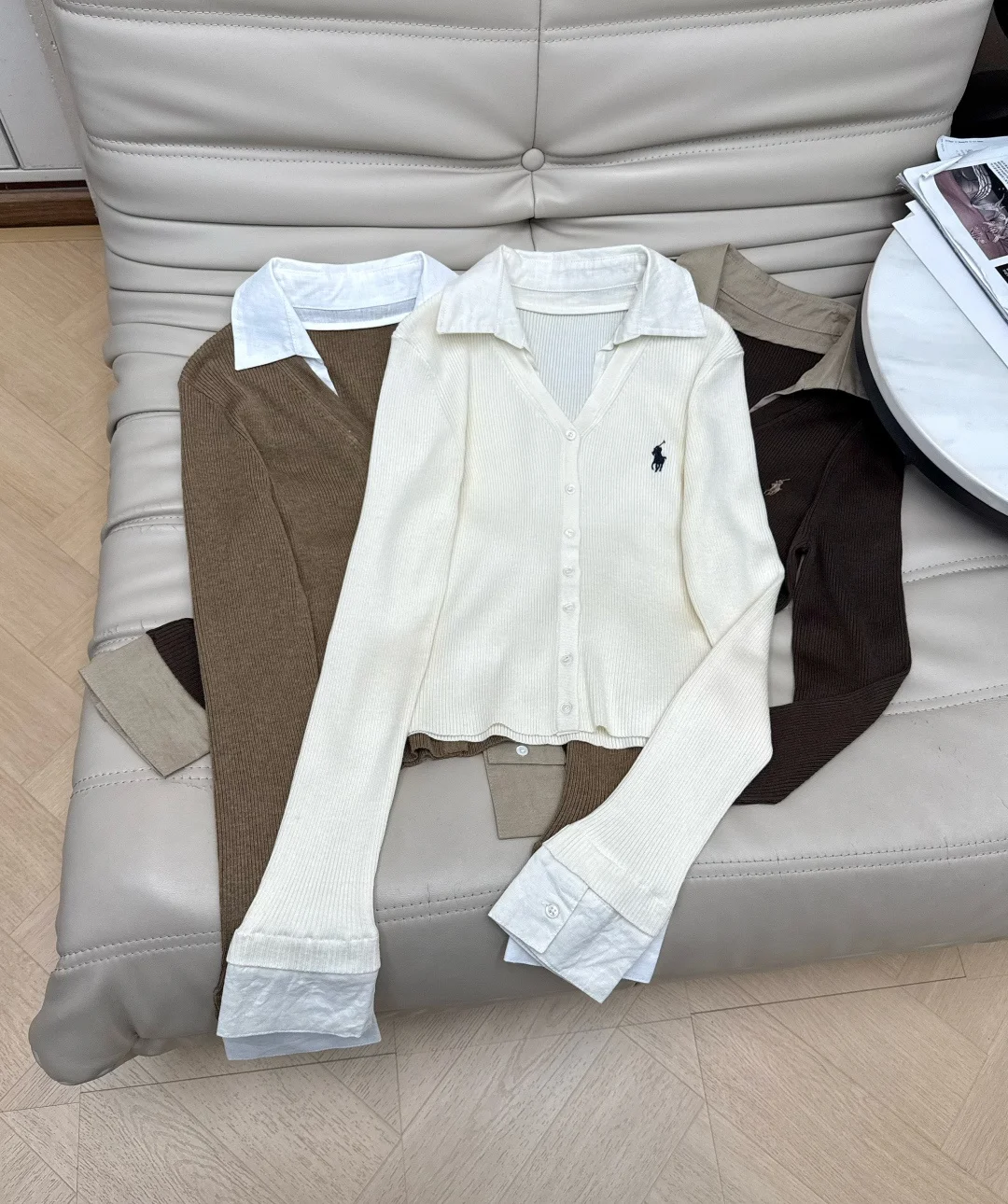 RALPH LAUREN Polos Cream-Brown S-L B70202609063146 - Image 4