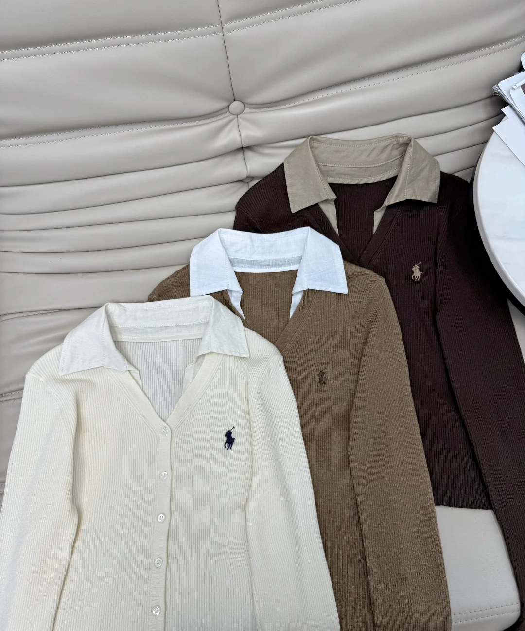 RALPH LAUREN Polos Cream-Brown S-L B70202609063146 - Image 5