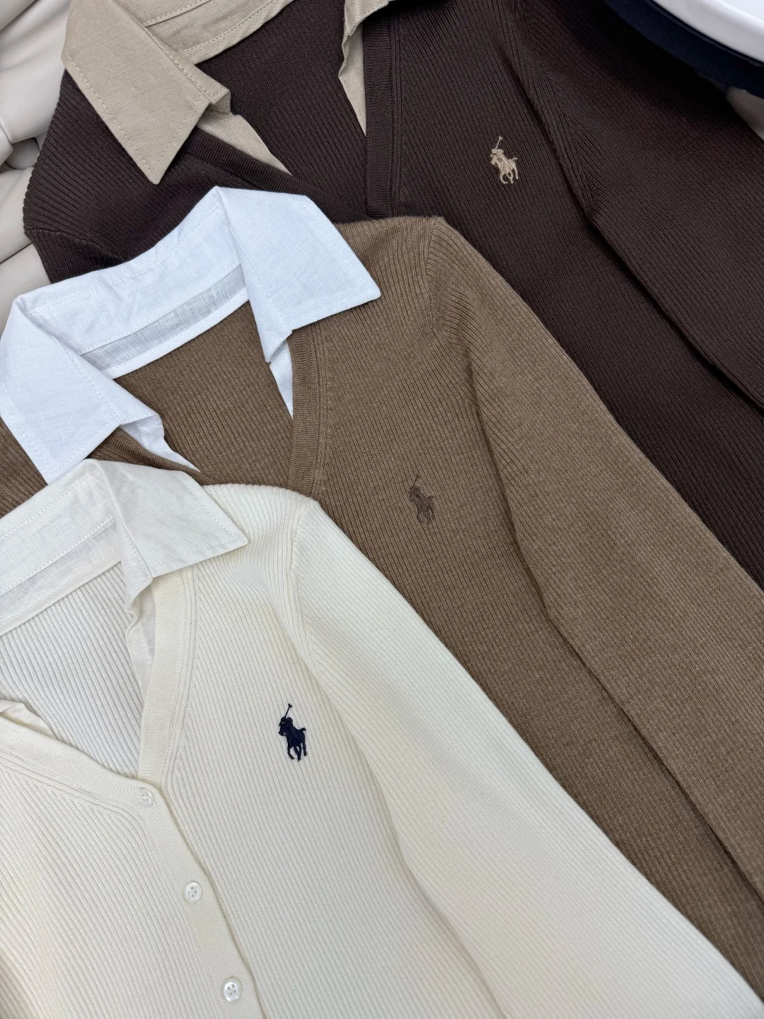 RALPH LAUREN Polos Cream-Brown S-L B70202609063146 - Image 6