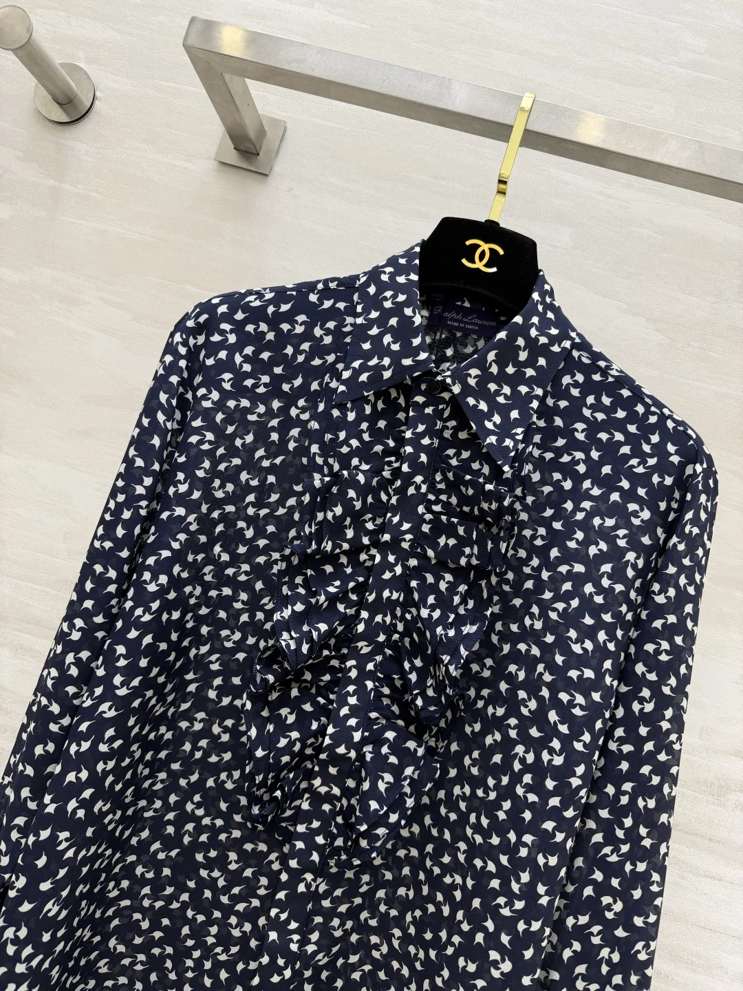 RALPH LAUREN Shirts Silk Navy-White S_M_L D00202609062627 - Image 2