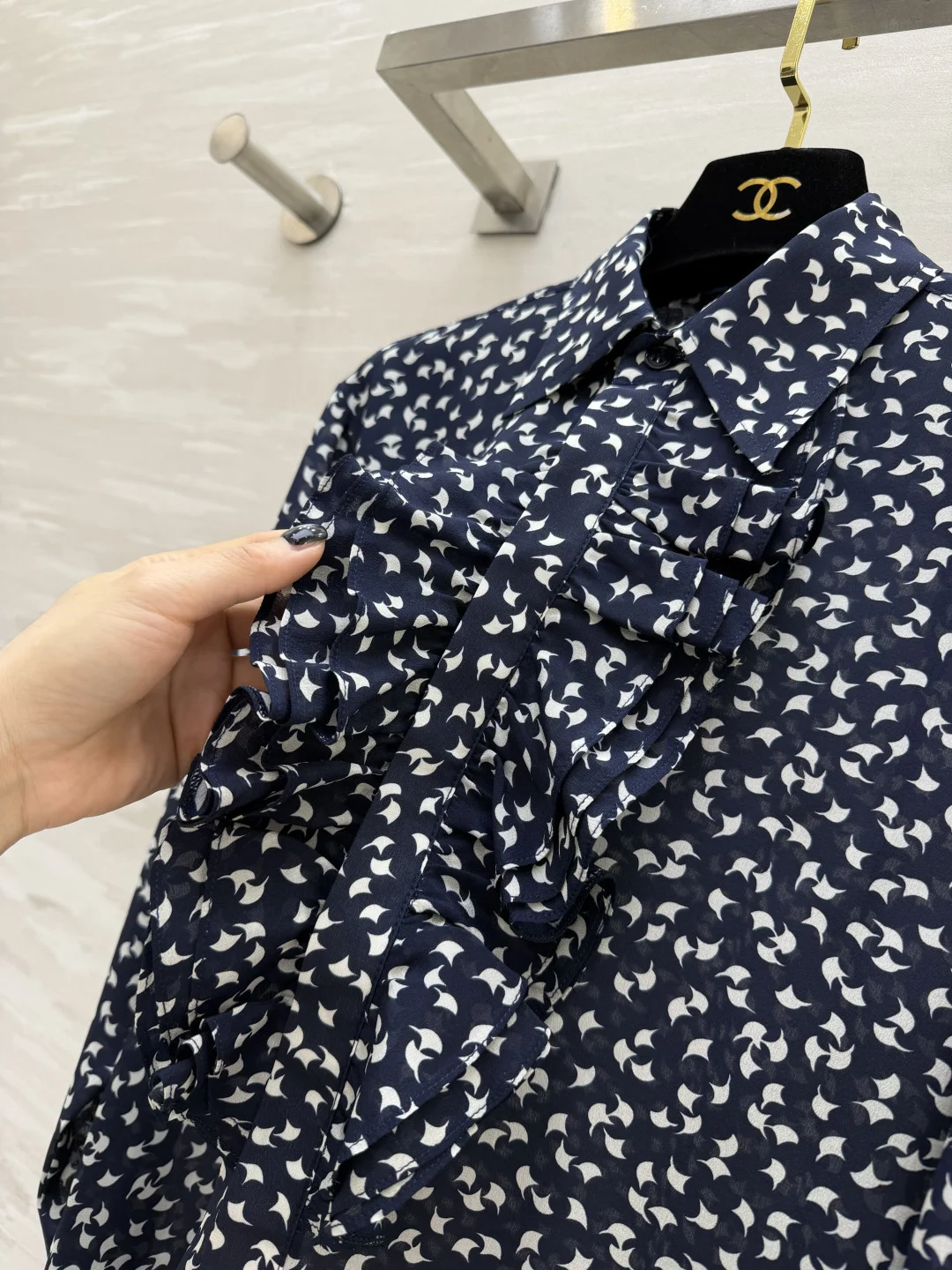 RALPH LAUREN Shirts Silk Navy-White S_M_L D00202609062627 - Image 7