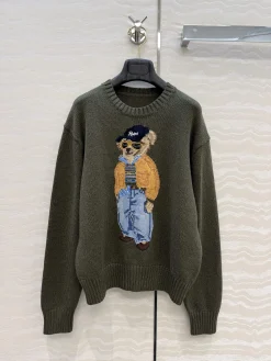 RALPH LAUREN Sweaters Cotton Green-Brown S B90202609062742