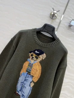 Alternative view of RALPH LAUREN Sweaters Cotton Green-Brown S B90202609062742