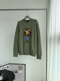 RALPH LAUREN Sweaters Cotton Green-Brown S-XL B80202609063558