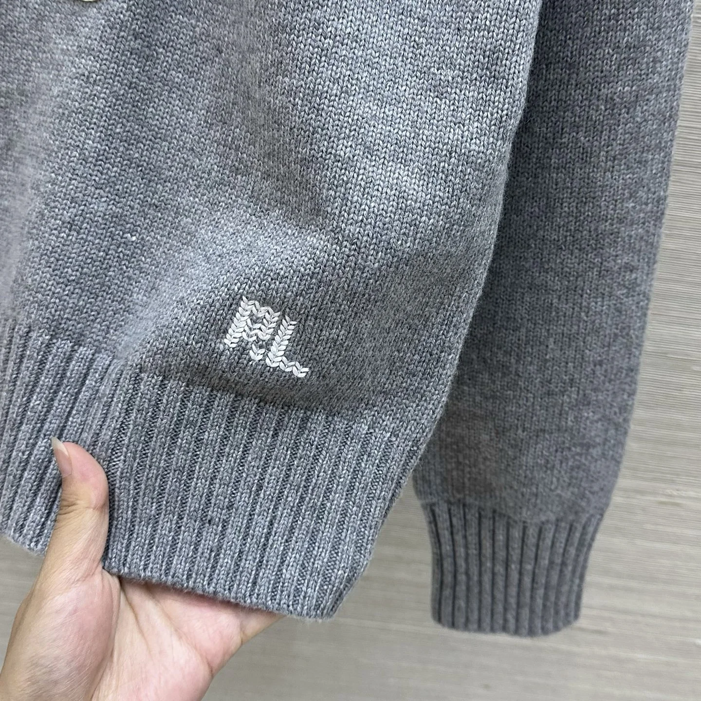 RALPH LAUREN Sweaters Cotton Yarn Grey M B45202609061179 - Image 6