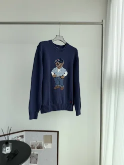 RALPH LAUREN Sweaters Navy Blue-Brown S-L B80202609063559