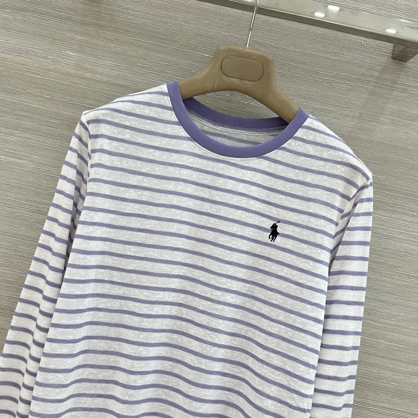 RALPH LAUREN T-shirts Linen Cotton White-Purple S-L A65202609062062 - Image 2