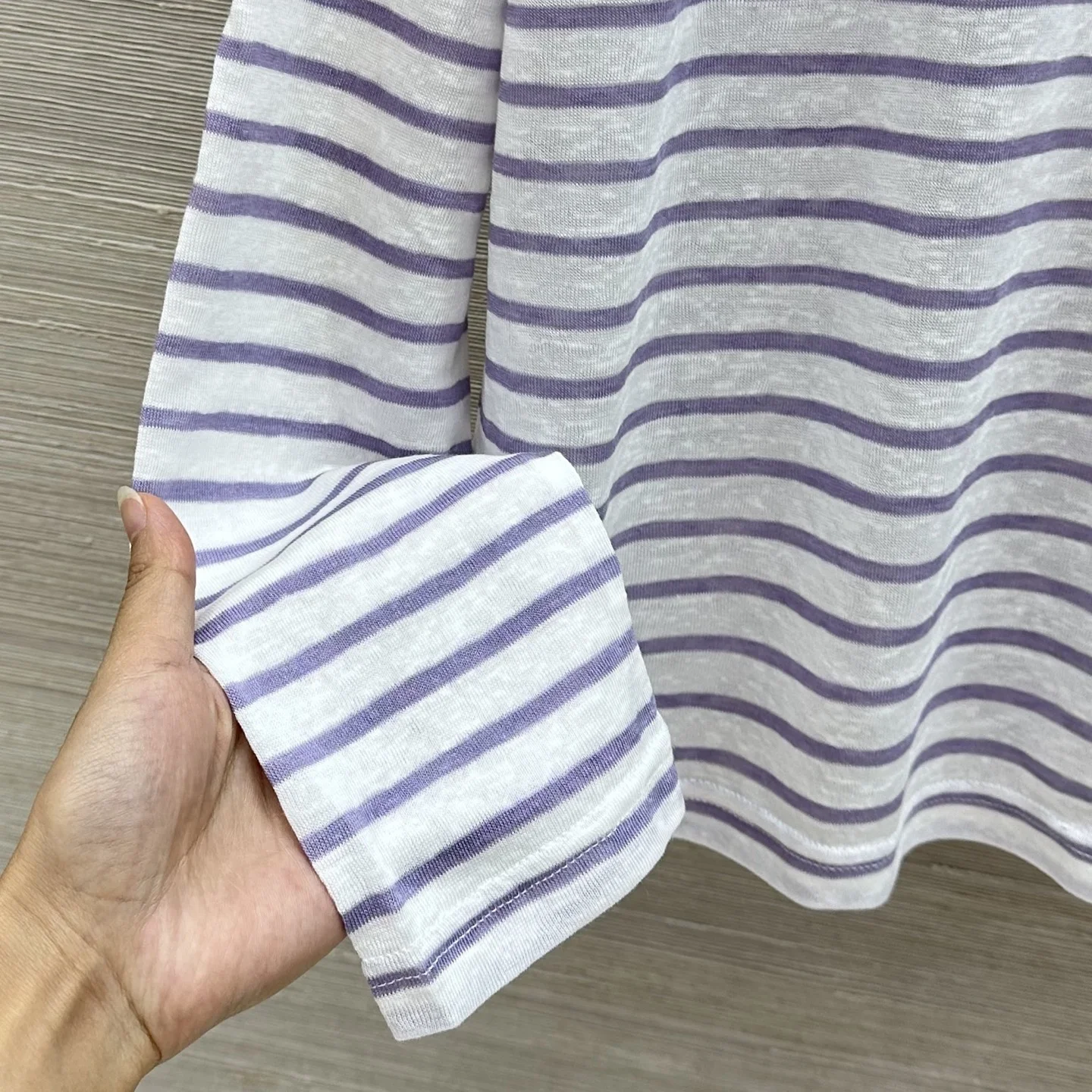 RALPH LAUREN T-shirts Linen Cotton White-Purple S-L A65202609062062 - Image 6