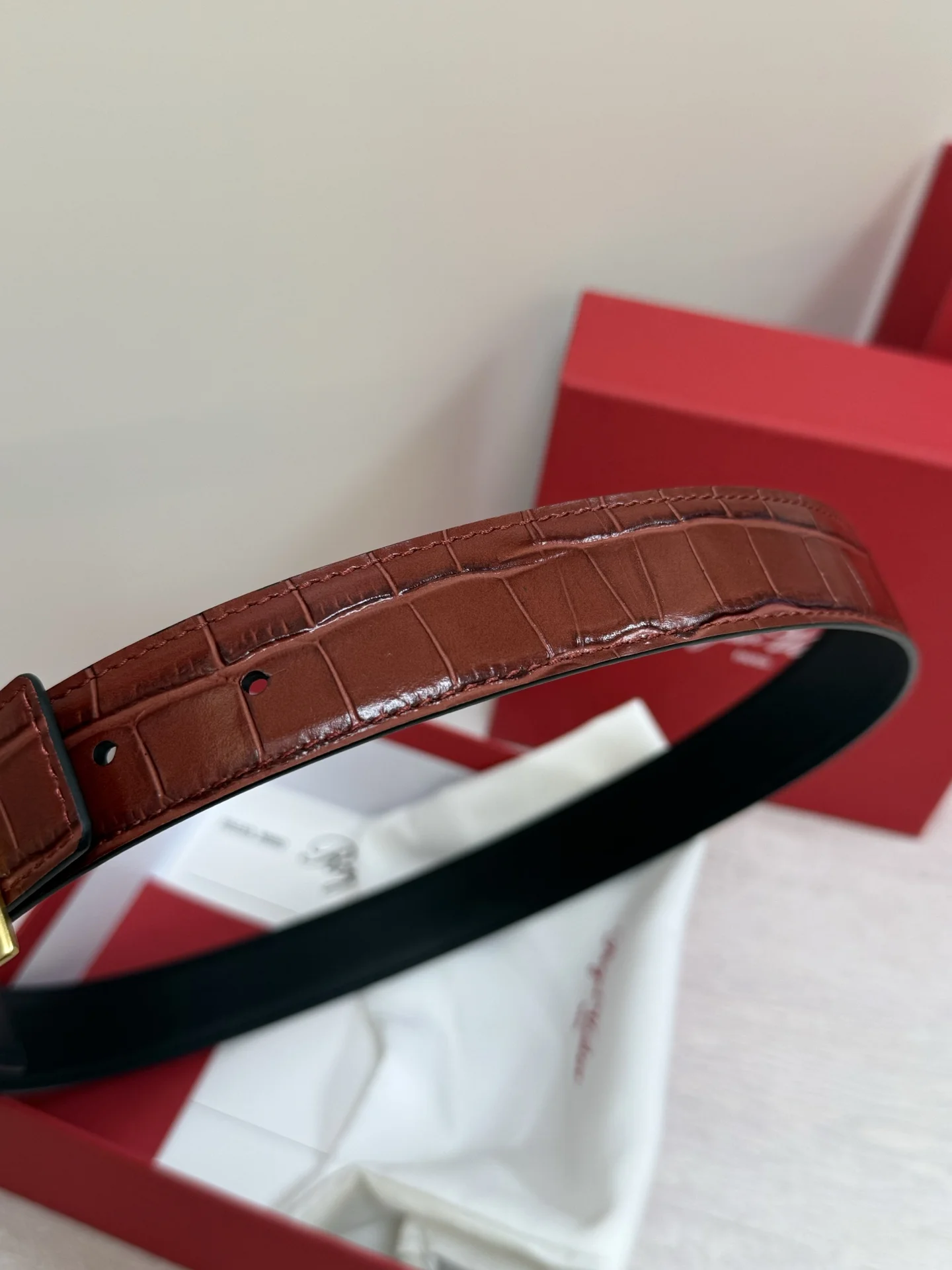 ROGER VIVIER Belts Brown-Gold 3cm Width A70202609070431 - Image 3