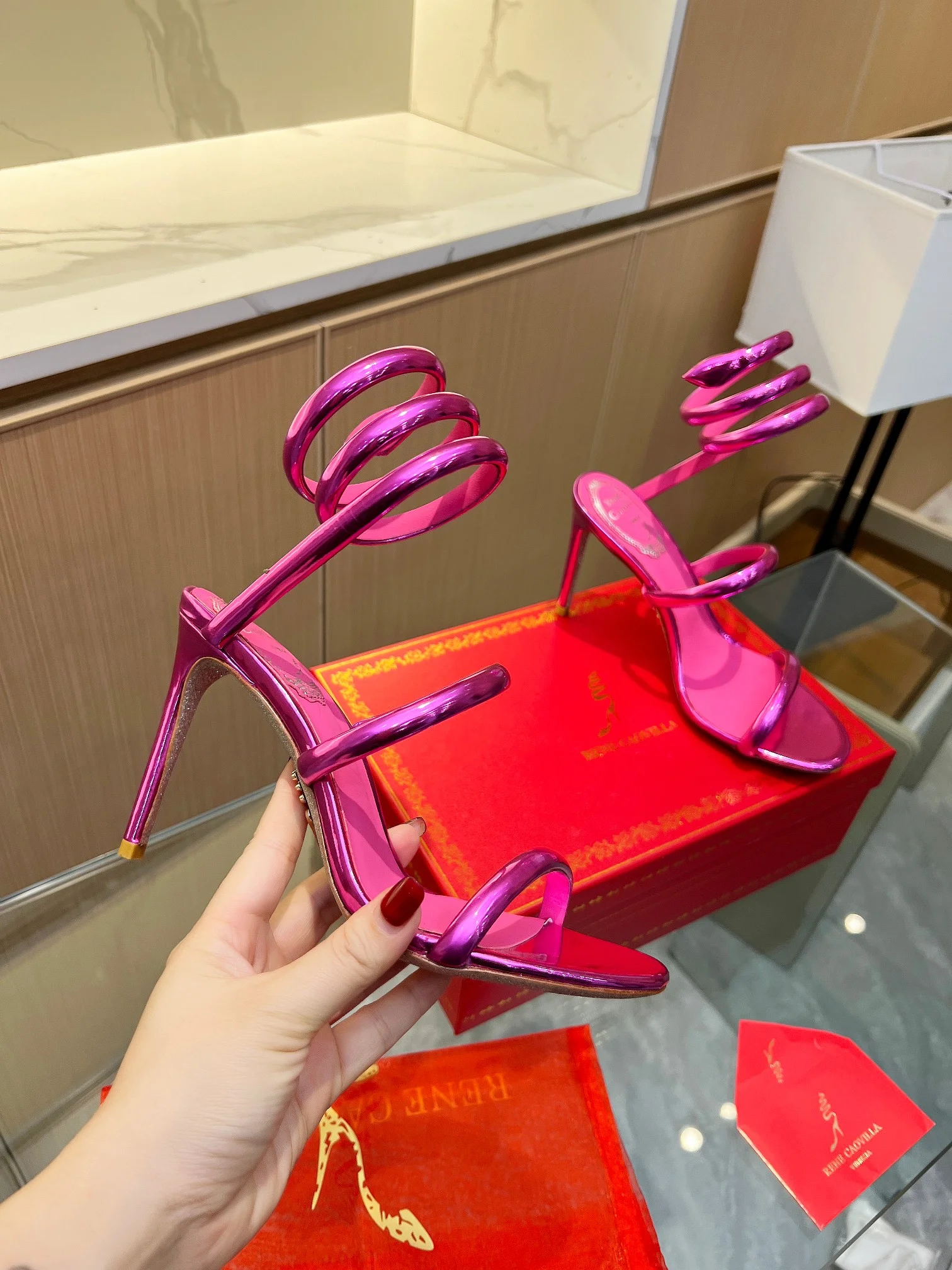 ROGER VIVIER Sandals Velvet Pink-Silver EU35-39 B70202609110401 - Image 4