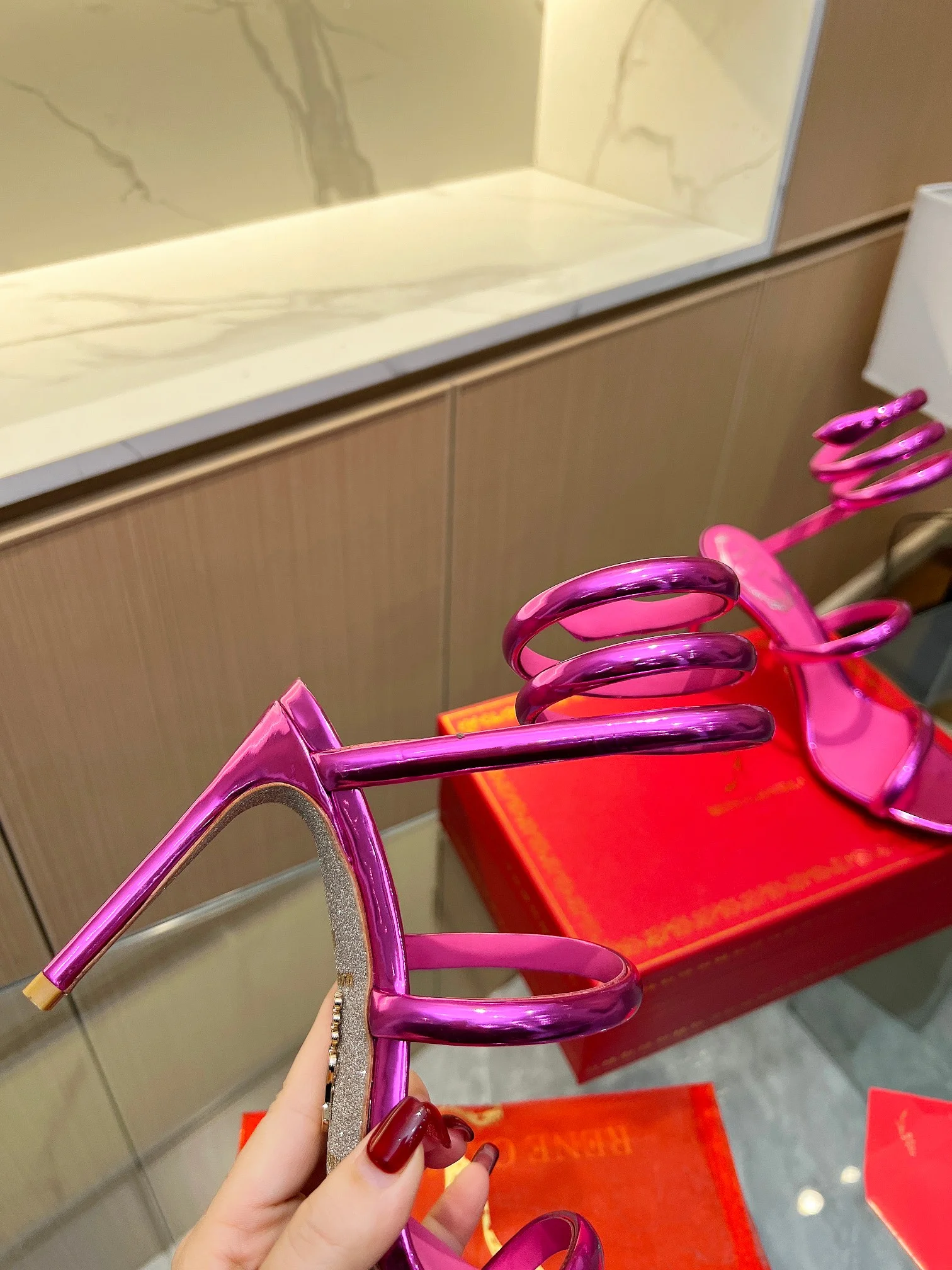 ROGER VIVIER Sandals Velvet Pink-Silver EU35-39 B70202609110401 - Image 6