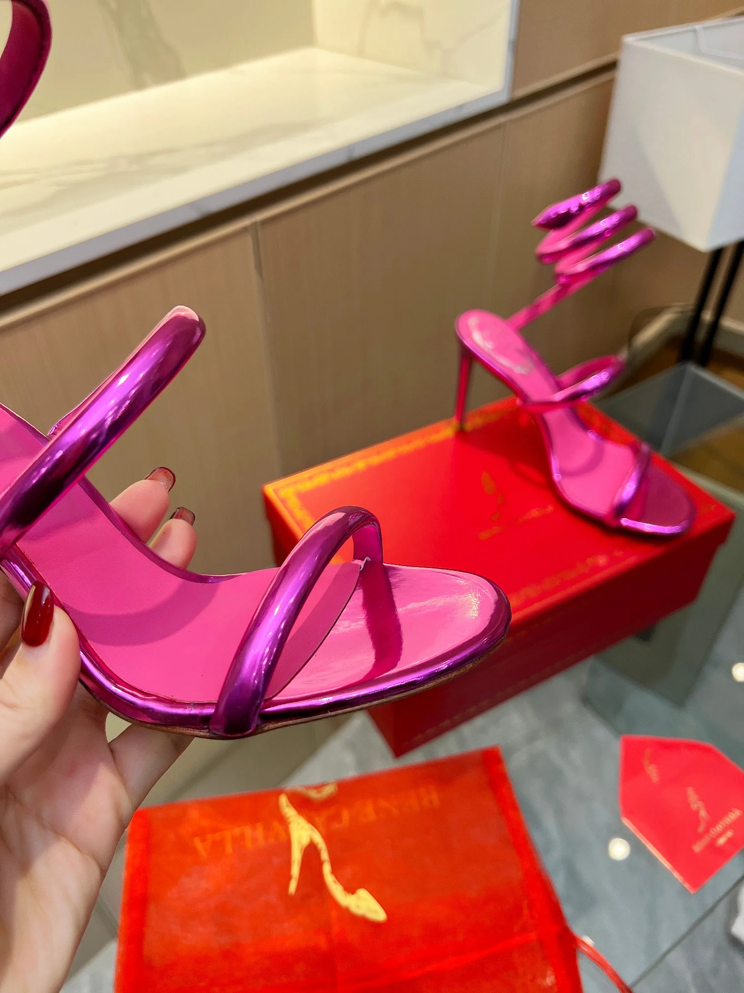 ROGER VIVIER Sandals Velvet Pink-Silver EU35-39 B70202609110401 - Image 8