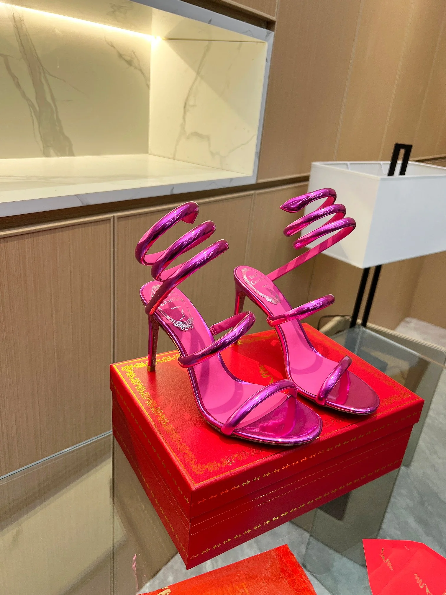 ROGER VIVIER Sandals Velvet Pink-Silver EU35-39 B70202609110401 - Image 9