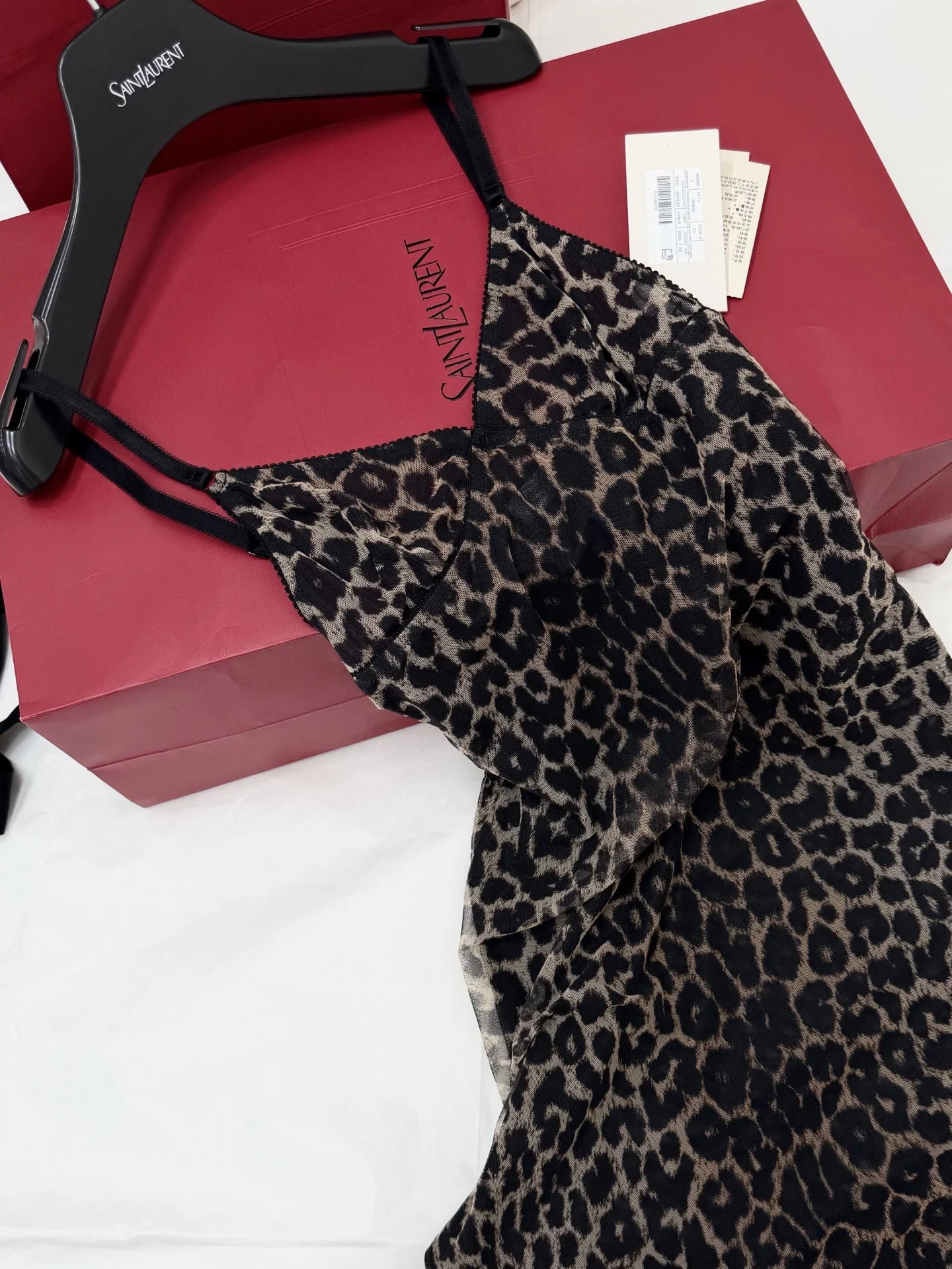 SAINT LAURENT Dresses Black-Brown S-L C25202609062944