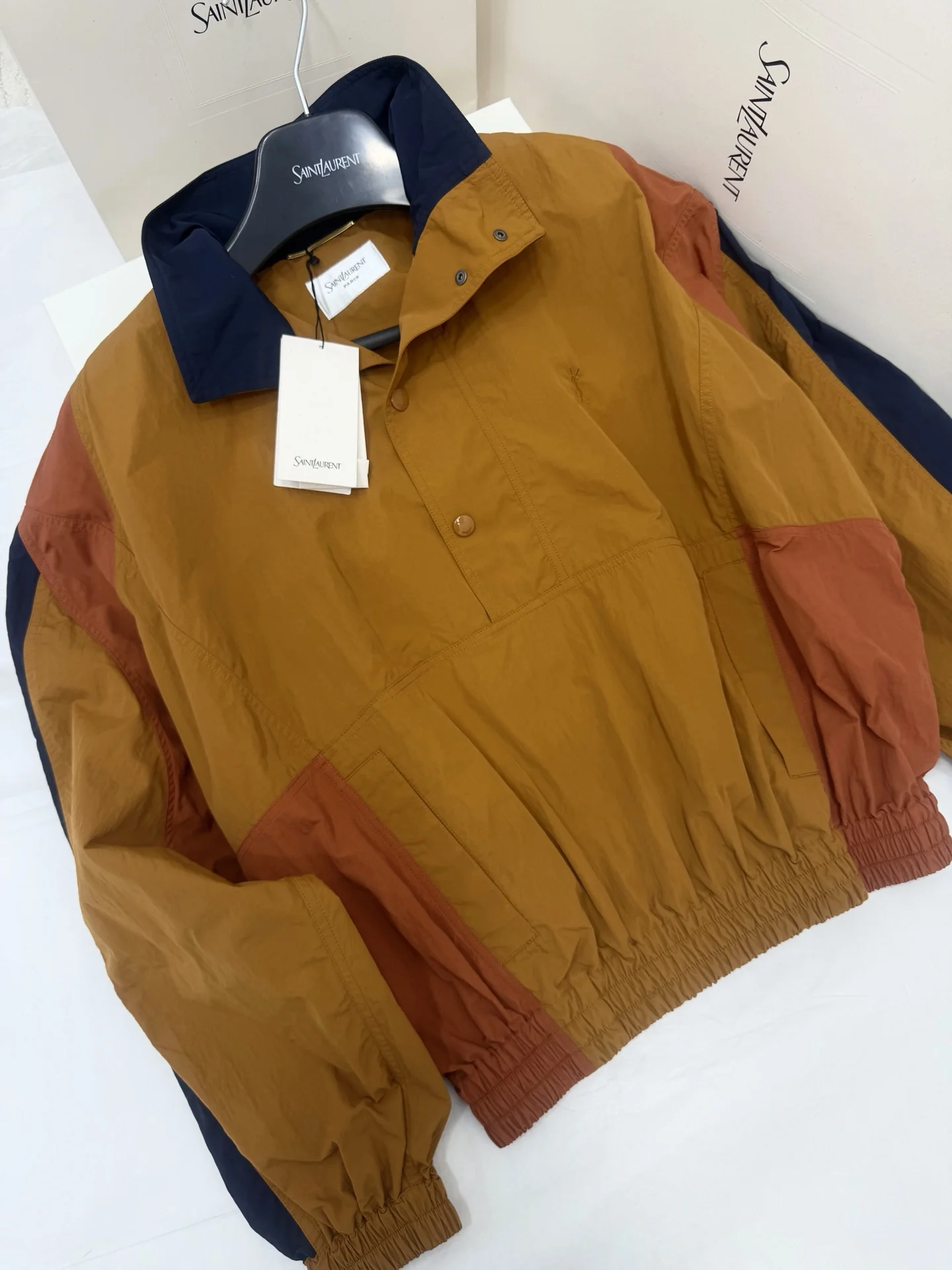 SAINT LAURENT Jackets Brown-Navy S-L E15202609060998