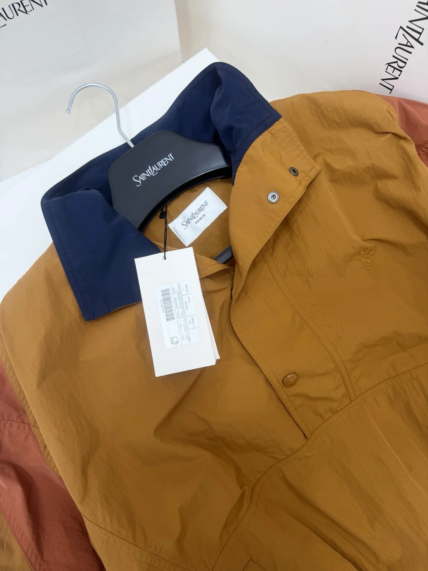 SAINT LAURENT Jackets Brown-Navy S-L E15202609060998 - Image 2