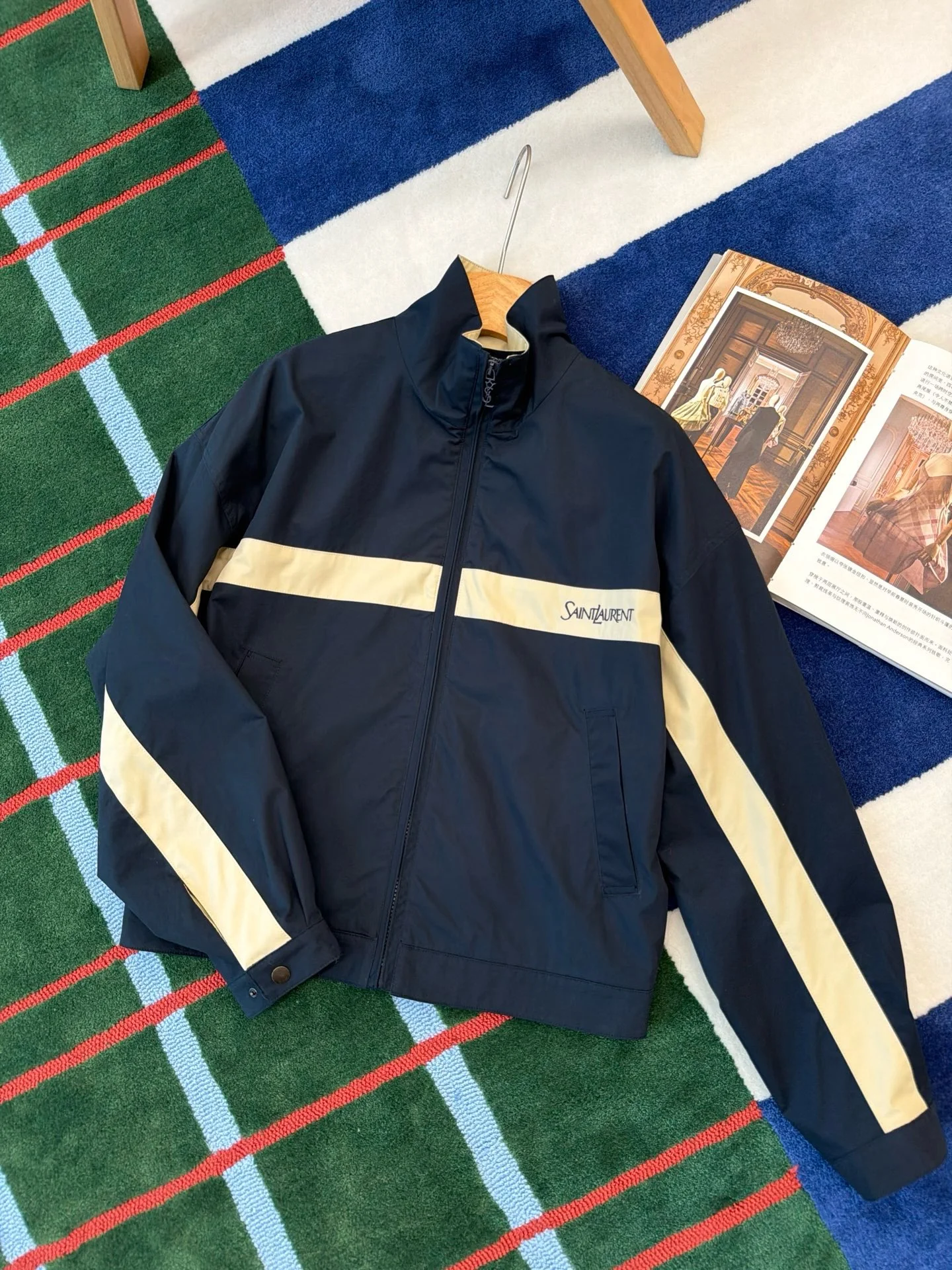 SAINT LAURENT Jackets Navy-Cream S-L E85202609061018 - Image 7