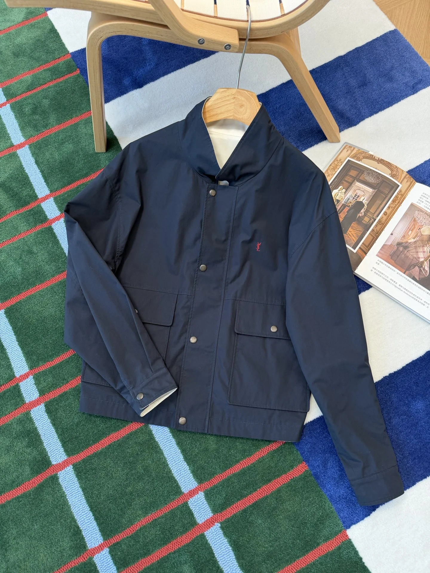 SAINT LAURENT Jackets Navy-Red S-L E85202609063263