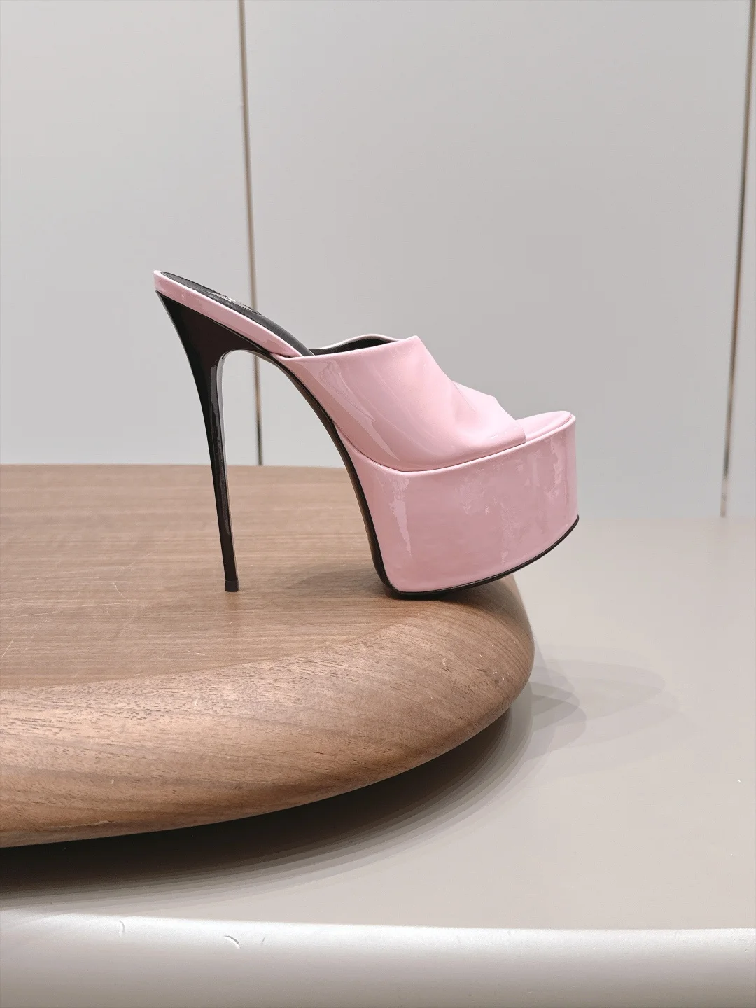 SAINT LAURENT Mules Patent Leather Pink-Black EU35-39 C10202609111545 - Image 5