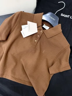 SAINT LAURENT Polos Brown S-M-L B95202609060997