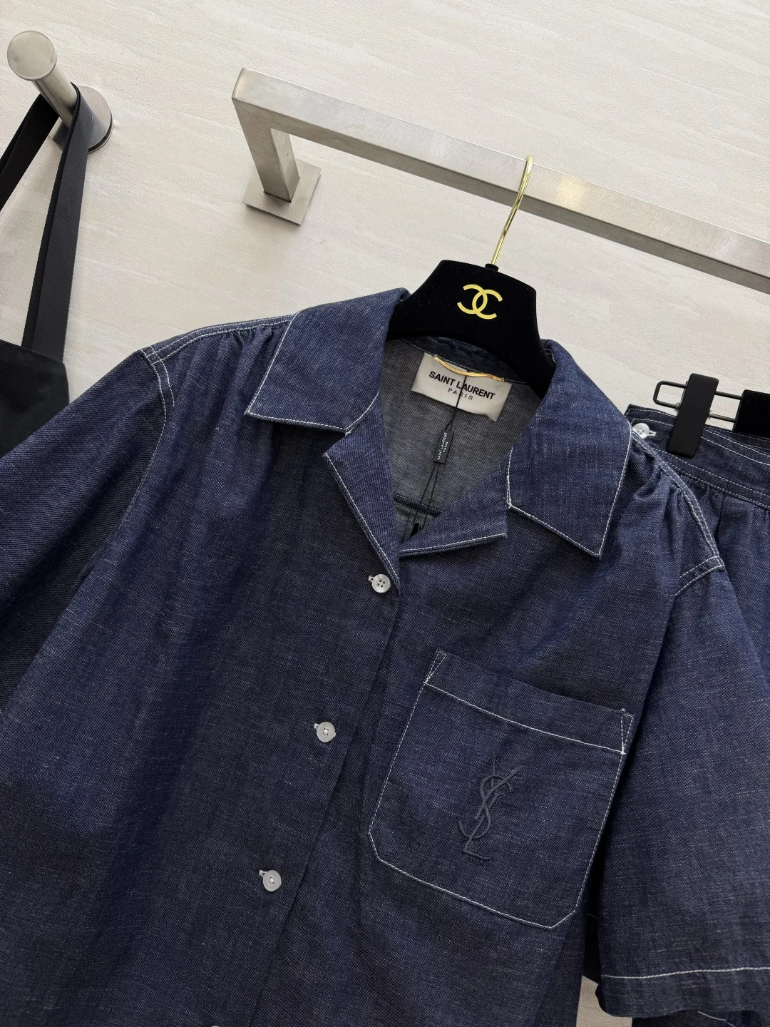 SAINT LAURENT Shirts Blue S-L B20202609062604 - Image 3