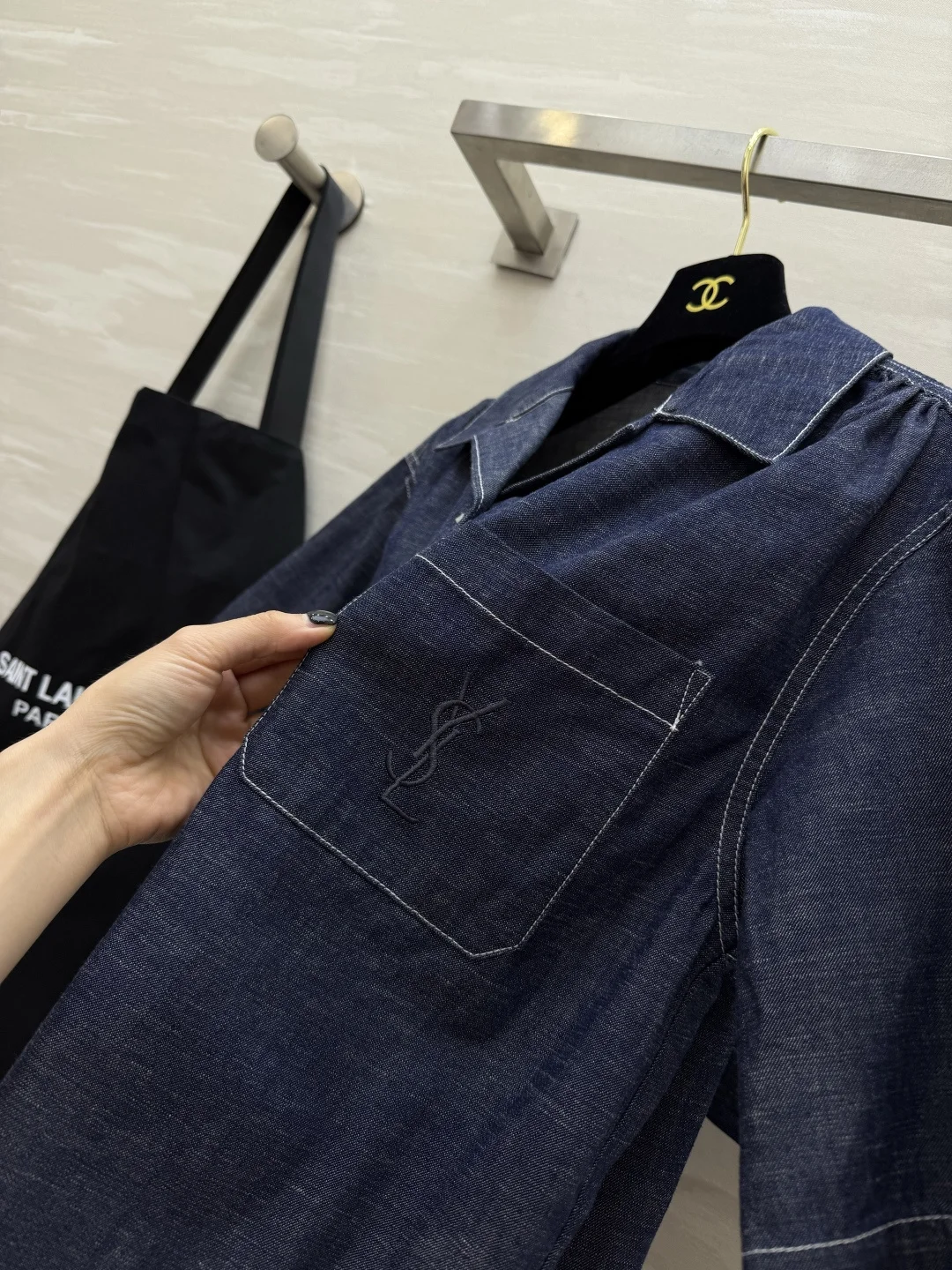 SAINT LAURENT Shirts Blue S-L B20202609062604 - Image 4