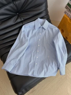 SAINT LAURENT Shirts Blue-White S-L B95202609063055